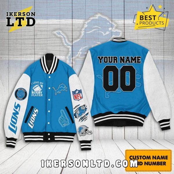 Custom Detroit Lions NFL Champions Baseball Jacket