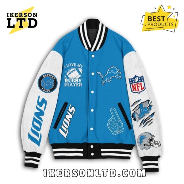 Custom Detroit Lions NFL Champions Baseball Jacket