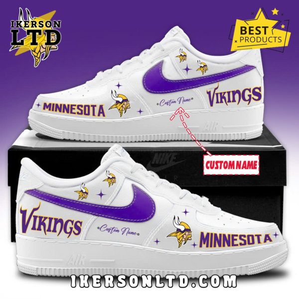 Custom Minnesota Vikings Nike Air Force 1 Sneakers