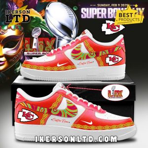 Kansas City Chiefs Super Bowl LIX Air Force 1 Sneakers