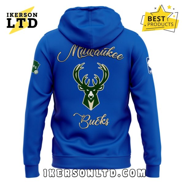 Milwaukee Bucks 2024 25 City Edition Blue Hoodie