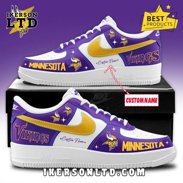 Minnesota Vikings Personalized Football Air Force 1 Shoes