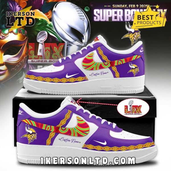 Minnesota Vikings Super Bowl 2025 Air Force 1 Sneakers