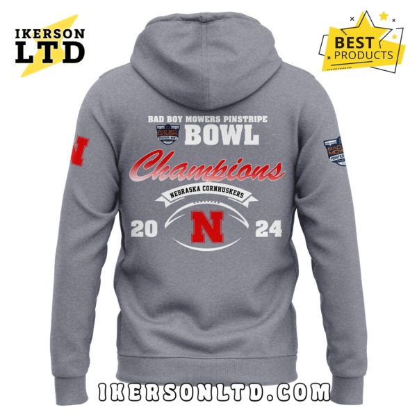 Nebraska Cornhuskers Football Champions Gray Hoodie