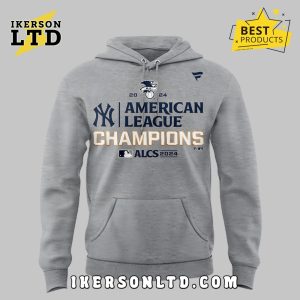 New York Yankees 2024 American League Champions Gray Hoodie