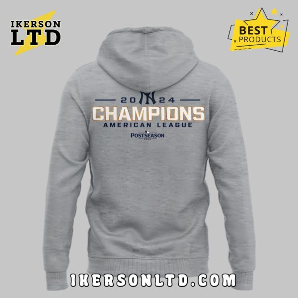 New York Yankees 2024 American League Champions Gray Hoodie