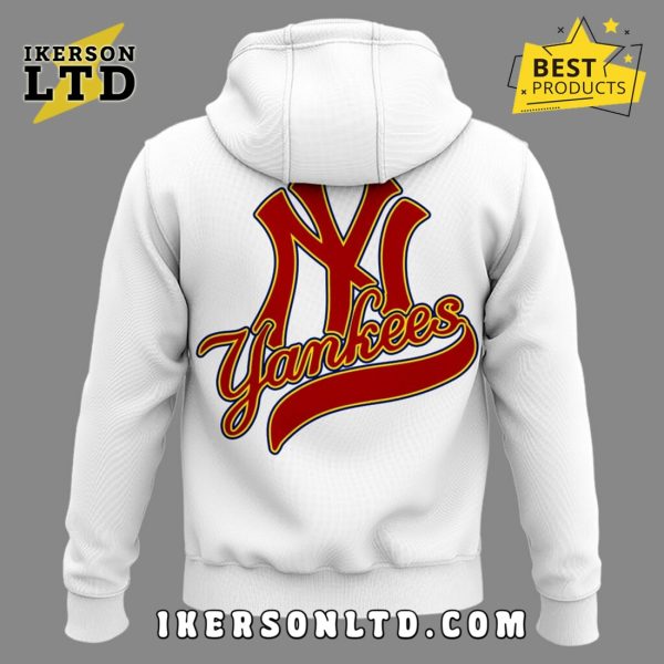 New York Yankees Team Baseball Team White Hoodie