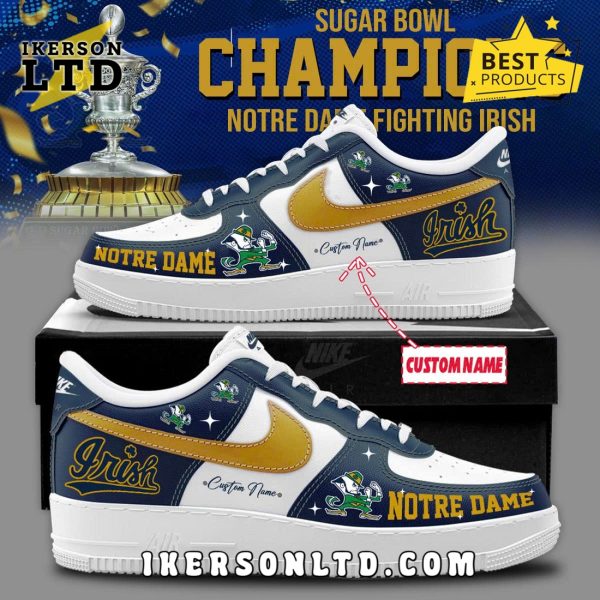 Notre Dame Fighting Irish Sugar Bowl Champions Air Force 1 Sneakers