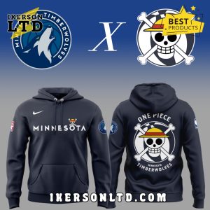 One Piece x Minnesota Timberwolves Navy Hoodie