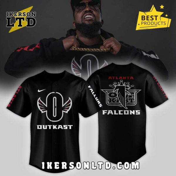 Outkast x Atlanta Falcons Black Edition Baseball Jersey