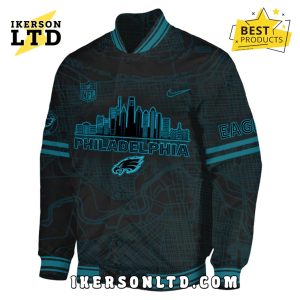 Philadelphia Eagles 2025 Back In Black Baseball Jacket