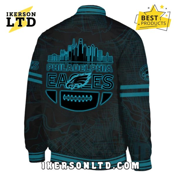 Philadelphia Eagles 2025 Back In Black Baseball Jacket