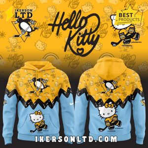 2025 Pittsburgh Penguins NHL Hello Kitty Hoodie