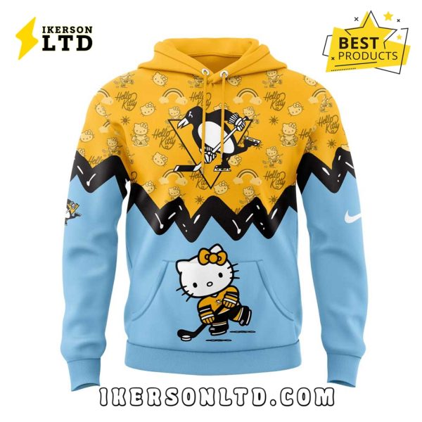 2025 Pittsburgh Penguins NHL Hello Kitty Hoodie