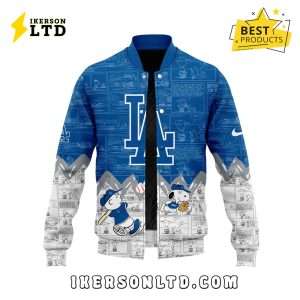 75th Anniversary of Peanuts Los Angeles Dodgers Baseball Jacket