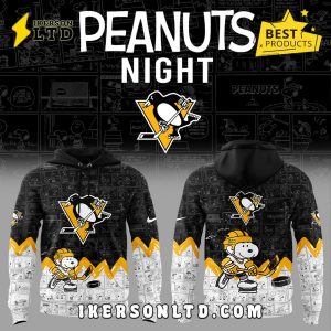 Anniversary of Peanuts Black Pittsburgh Penguins Hoodie