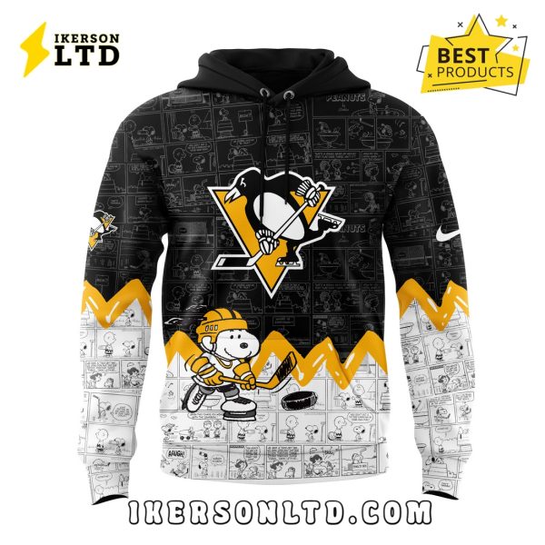 Anniversary of Peanuts Black Pittsburgh Penguins Hoodie