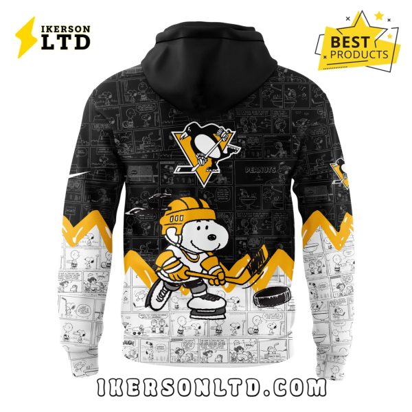 Anniversary of Peanuts Black Pittsburgh Penguins Hoodie