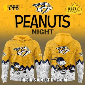 Anniversary of Peanuts Nashville Predators Gold Hoodie