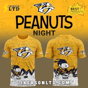 Anniversary of Peanuts Nashville Predators Gold Hoodie