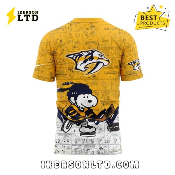 Anniversary of Peanuts Nashville Predators Gold Hoodie