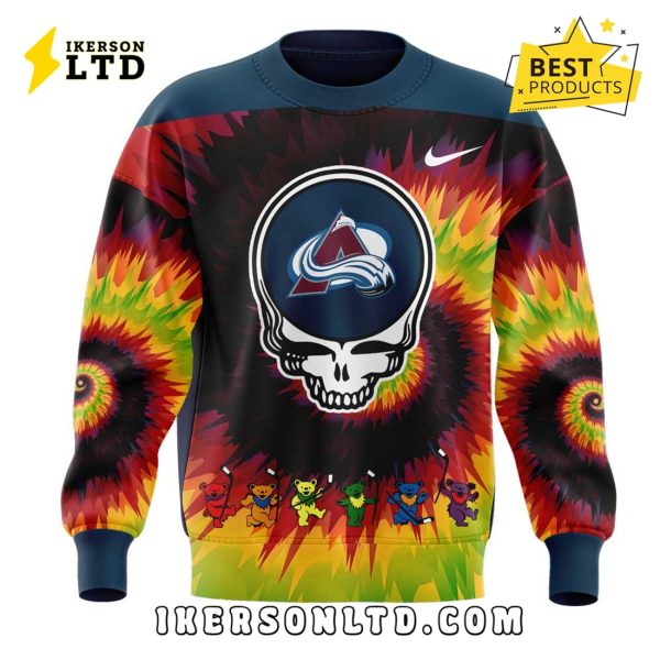 Colorado Avalanche 2025 Grateful Dead Night Hoodie