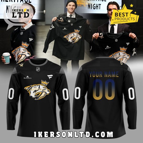 Custom Nashville Predators Music Heritage Night Hockey Jersey