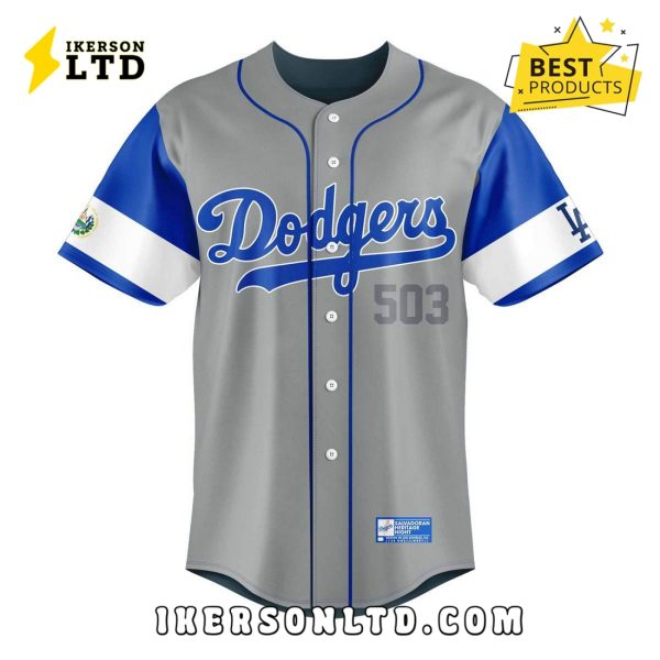 Dodgers Salvadoran Heritage Night Salvador Baseball Jersey