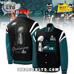 Eagles 2024 Super Bowl LIX Champions Green Baseball Jacket