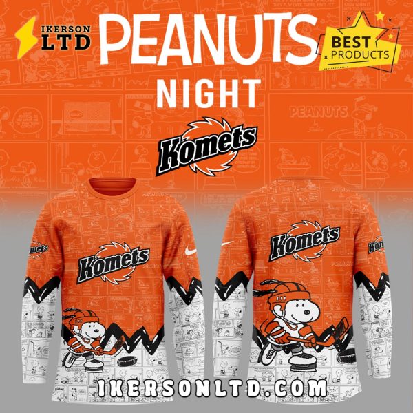 Fort Wayne Komets 2025 Peanuts Anniversary Hockey Jersey