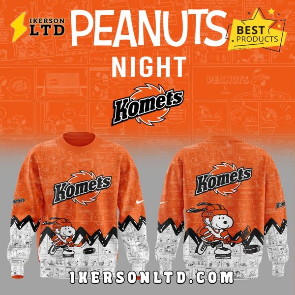 Fort Wayne Komets 2025 Peanuts Anniversary Hoodie