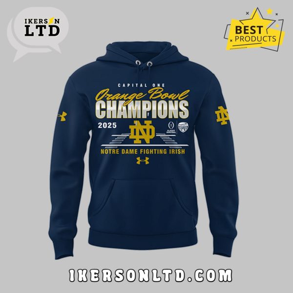 Limited Notre Dame Fighting Irish 2025 Playoff Navy Hoodie