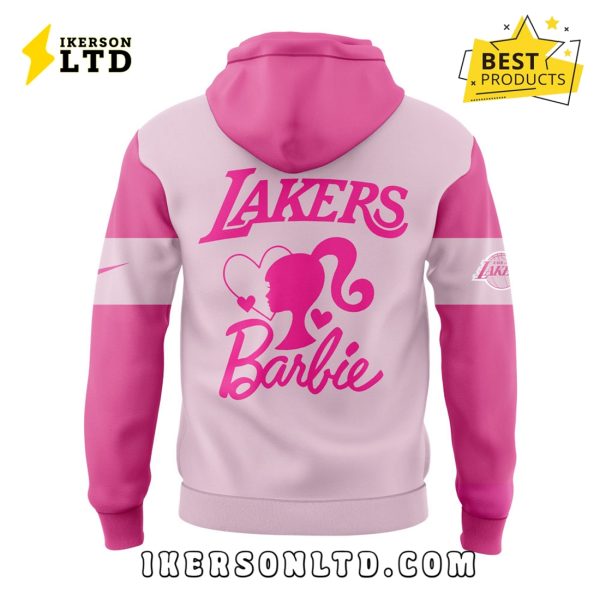 Los Angeles Lakers Pink Barbie Hoodie