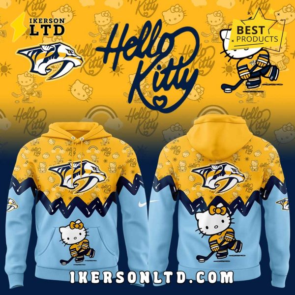 Nashville Predators NHL Hello Kitty New Hoodie