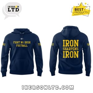 Notre Dame Football Iron Sharpens Iron Navy Hoodie