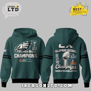 Philadelphia Eagles 2025 2X Super Bowl Hoodie