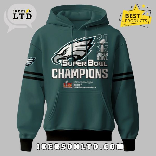 Philadelphia Eagles 2025 2X Super Bowl Hoodie