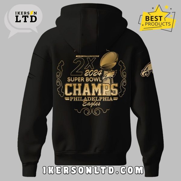 Philadelphia Eagles LIX Champions Eagles 2X 2024 Hoodie