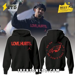 Philadelphia Eagles NFL x Love Hurts 2025 Black Hoodie