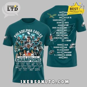 Philadelphia Eagles Super Bowl LIX Signatures Shirt