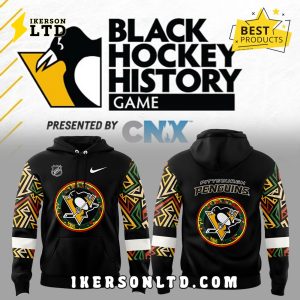 Pittsburgh Penguins Black Hockey History Night Hoodie