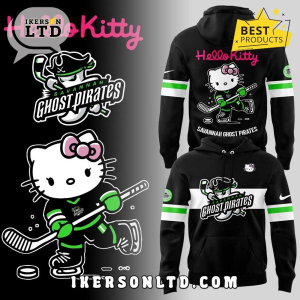 Savannah Ghost Pirates x Hello Kitty Black Hoodie