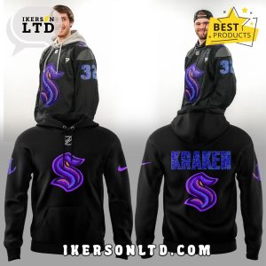 Seattle Kraken Black Hockey History Night Hoodie Jersey