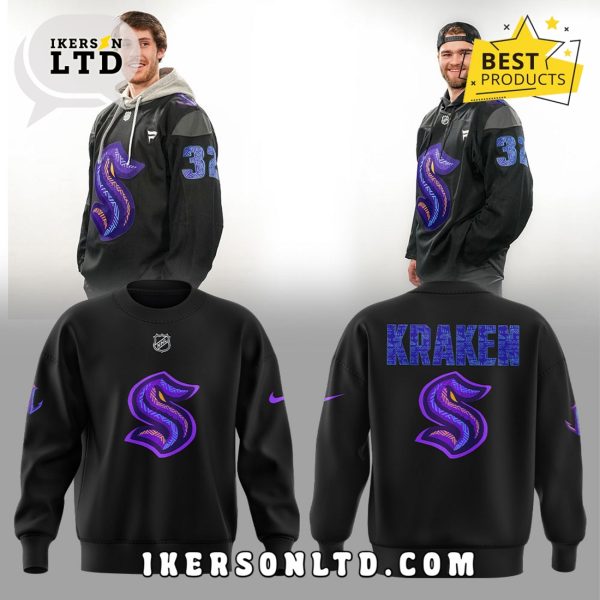 Seattle Kraken Black Hockey History Night Hoodie Jersey
