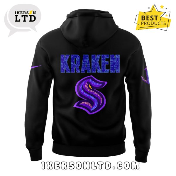 Seattle Kraken Black Hockey History Night Hoodie Jersey