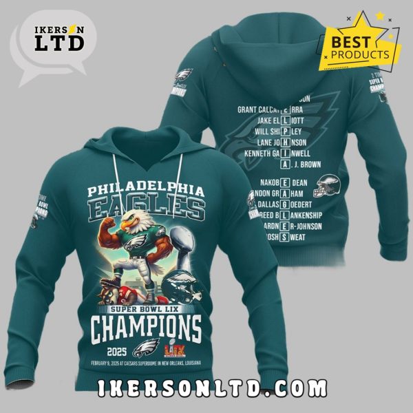 Super Bowl LIX Champions 2025 Philadelphia Eagles Shirt