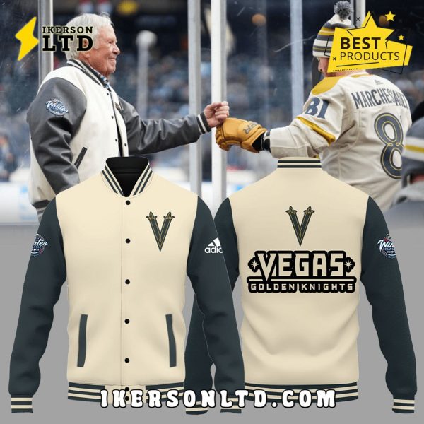 Vegas Golden Knight Winter Grey Baseball Jacket