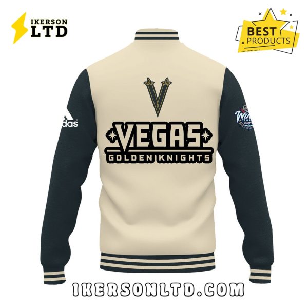 Vegas Golden Knight Winter Grey Baseball Jacket