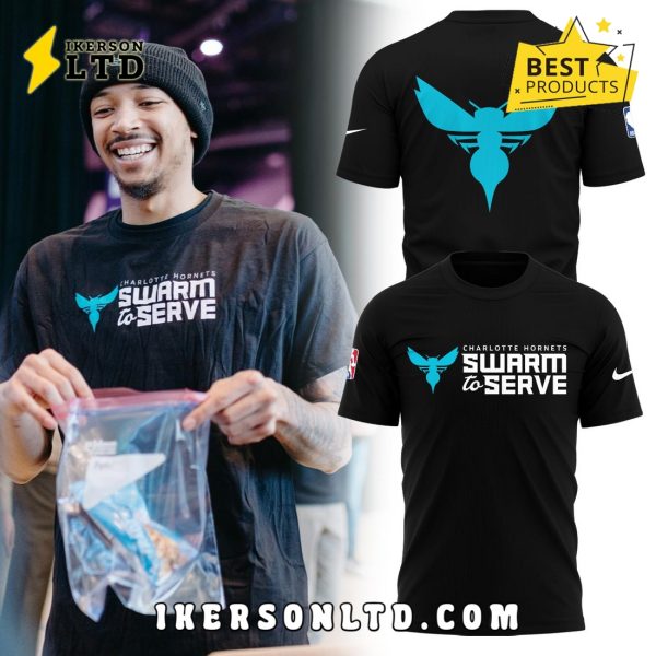 Charlotte Hornets Swarm To Serve Black Hoodie