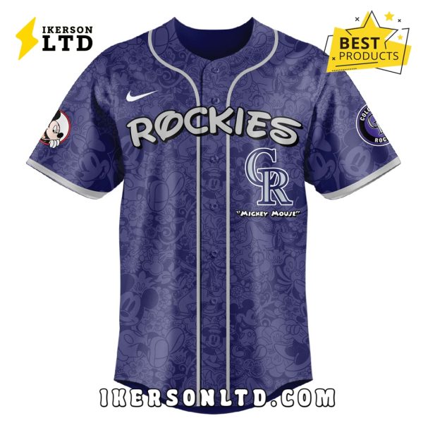 Colorado Rockies x Mickey Night Game Baseball Jersey